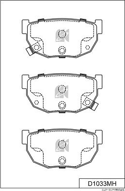 MK Kashiyama D1033MH - Brake Pad Set, disc brake autospares.lv