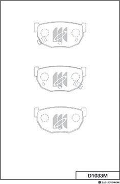 MK Kashiyama D1033M - Brake Pad Set, disc brake autospares.lv