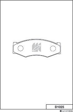 MK Kashiyama D1025 - Brake Pad Set, disc brake autospares.lv