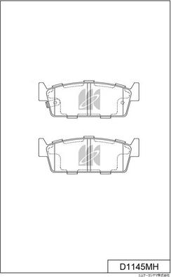 MK Kashiyama D1145MH - Brake Pad Set, disc brake autospares.lv