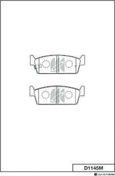 MK Kashiyama D1145M - Brake Pad Set, disc brake autospares.lv