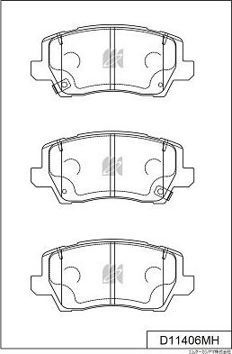 MK Kashiyama D11406MH - Brake Pad Set, disc brake autospares.lv