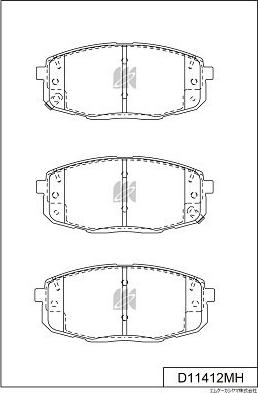 MK Kashiyama D11412MH - Brake Pad Set, disc brake autospares.lv