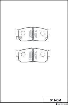 MK Kashiyama D1148M - Brake Pad Set, disc brake autospares.lv