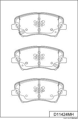 MK Kashiyama D11424MH - Brake Pad Set, disc brake autospares.lv