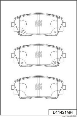 MK Kashiyama D11421MH - Brake Pad Set, disc brake autospares.lv