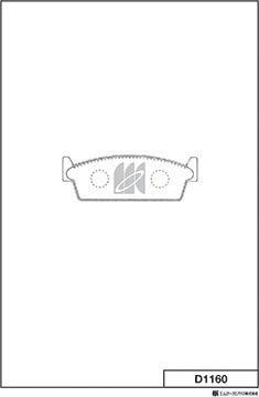 MK Kashiyama D1160 - Brake Pad Set, disc brake autospares.lv