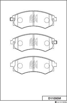 MK Kashiyama D11095M - Brake Pad Set, disc brake autospares.lv