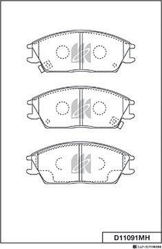 MK Kashiyama D11091MH - Brake Pad Set, disc brake autospares.lv