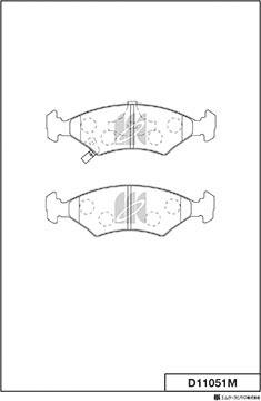 MK Kashiyama D11051M - Brake Pad Set, disc brake autospares.lv