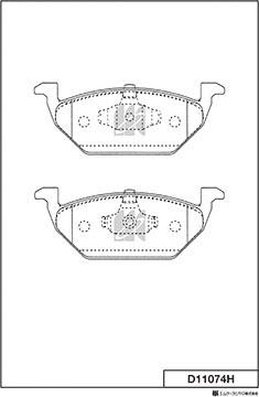 MK Kashiyama D11074H - Brake Pad Set, disc brake autospares.lv