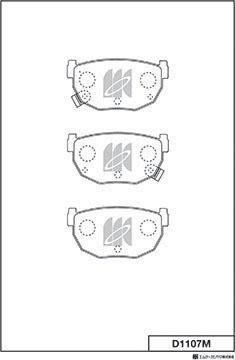 MK Kashiyama D1107M - Brake Pad Set, disc brake autospares.lv