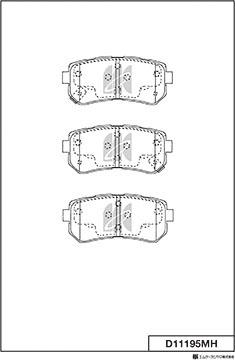 MK Kashiyama D11195MH - Brake Pad Set, disc brake autospares.lv