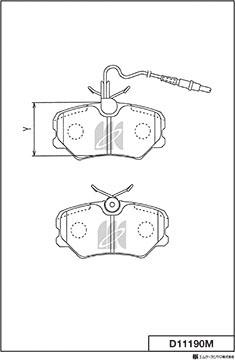 MK Kashiyama D11190M - Brake Pad Set, disc brake autospares.lv