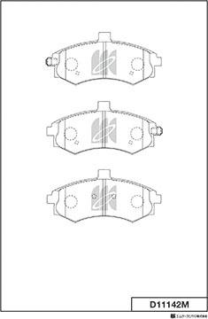 MK Kashiyama D11142M - Brake Pad Set, disc brake autospares.lv