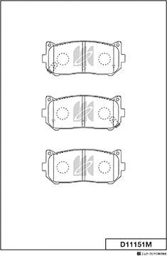 MK Kashiyama D11151M - Brake Pad Set, disc brake autospares.lv