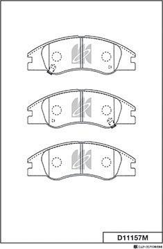 MK Kashiyama D11157M - Brake Pad Set, disc brake autospares.lv