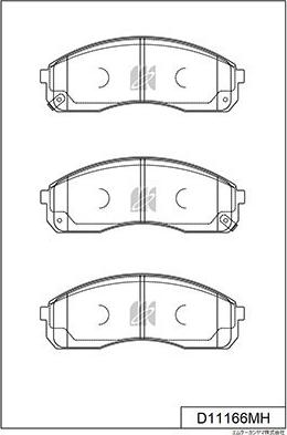 MK Kashiyama D11166MH - Brake Pad Set, disc brake autospares.lv