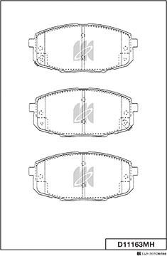 MK Kashiyama D11163MH - Brake Pad Set, disc brake autospares.lv