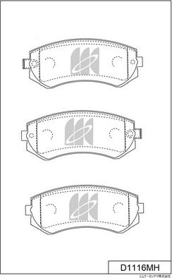 MK Kashiyama D1116MH - Brake Pad Set, disc brake autospares.lv