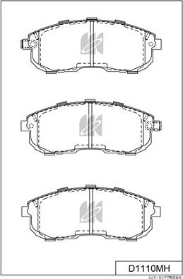 MK Kashiyama D1110MH - Brake Pad Set, disc brake autospares.lv