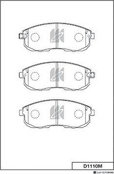 MK Kashiyama D1110M - Brake Pad Set, disc brake autospares.lv