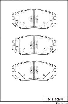 MK Kashiyama D11183MH - Brake Pad Set, disc brake autospares.lv