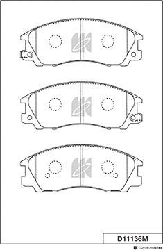 MK Kashiyama D11136M - Brake Pad Set, disc brake autospares.lv