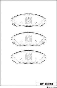 MK Kashiyama D11130MH - Brake Pad Set, disc brake autospares.lv