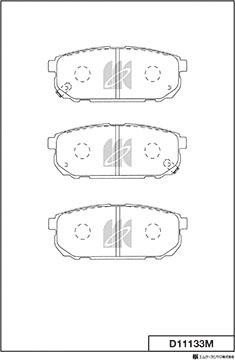 MK Kashiyama D11133M - Brake Pad Set, disc brake autospares.lv