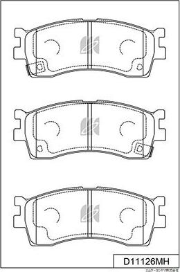 MK Kashiyama D11126MH - Brake Pad Set, disc brake autospares.lv