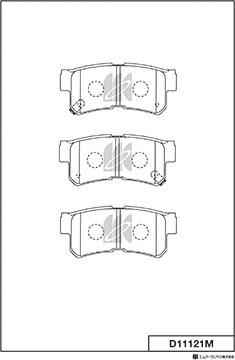 MK Kashiyama D11121M - Brake Pad Set, disc brake autospares.lv