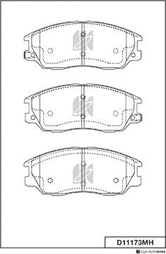 MK Kashiyama D11173MH - Brake Pad Set, disc brake autospares.lv