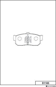 MK Kashiyama D1185 - Brake Pad Set, disc brake autospares.lv