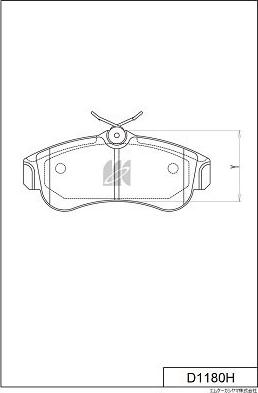 MK Kashiyama D1180H - Brake Pad Set, disc brake autospares.lv