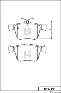 MK Kashiyama D11344H - Brake Pad Set, disc brake autospares.lv