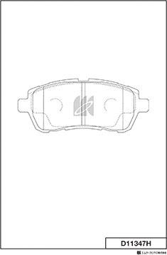 MK Kashiyama D11347H - Brake Pad Set, disc brake autospares.lv