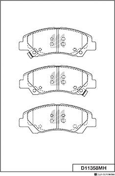 MK Kashiyama D11358MH - Brake Pad Set, disc brake autospares.lv