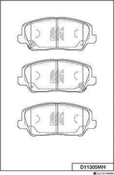 MK Kashiyama D11305MH - Brake Pad Set, disc brake autospares.lv