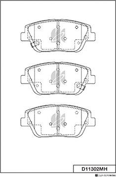 MK Kashiyama D11302MH - Brake Pad Set, disc brake autospares.lv