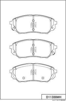 MK Kashiyama D11388MH - Brake Pad Set, disc brake autospares.lv