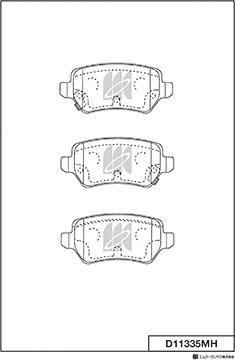 MK Kashiyama D11335MH - Brake Pad Set, disc brake autospares.lv