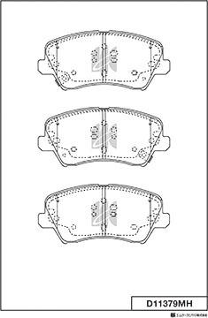 MK Kashiyama D11379MH - Brake Pad Set, disc brake autospares.lv