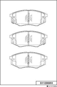 MK Kashiyama D11299MH - Brake Pad Set, disc brake autospares.lv