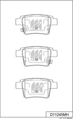 MK Kashiyama D11245MH - Brake Pad Set, disc brake autospares.lv