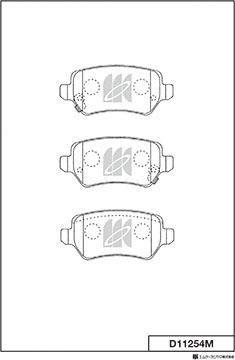 MK Kashiyama D11254M - Brake Pad Set, disc brake autospares.lv