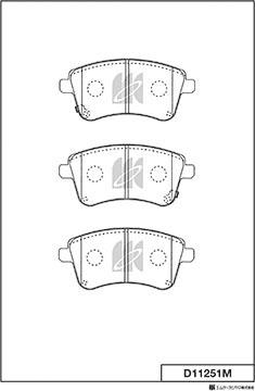 MK Kashiyama D11251M - Brake Pad Set, disc brake autospares.lv