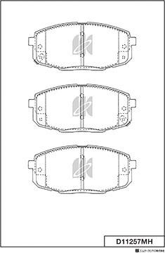 MK Kashiyama D11257MH - Brake Pad Set, disc brake autospares.lv