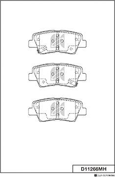 MK Kashiyama D11266MH - Brake Pad Set, disc brake autospares.lv