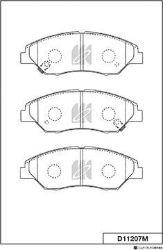 MK Kashiyama D11207M - Brake Pad Set, disc brake autospares.lv